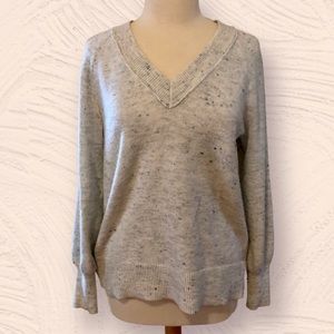 Light Gray Loft V-neck Sweater